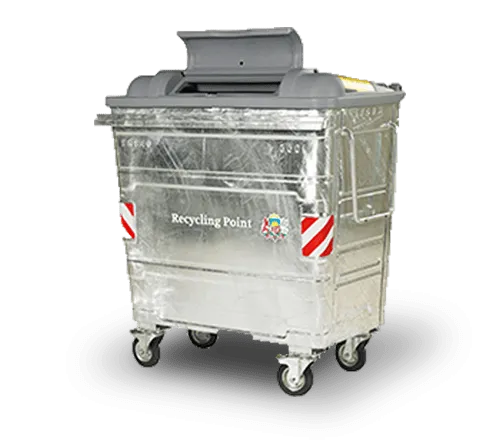 660 Litre Metal Wheelie bin with Choice of Lid