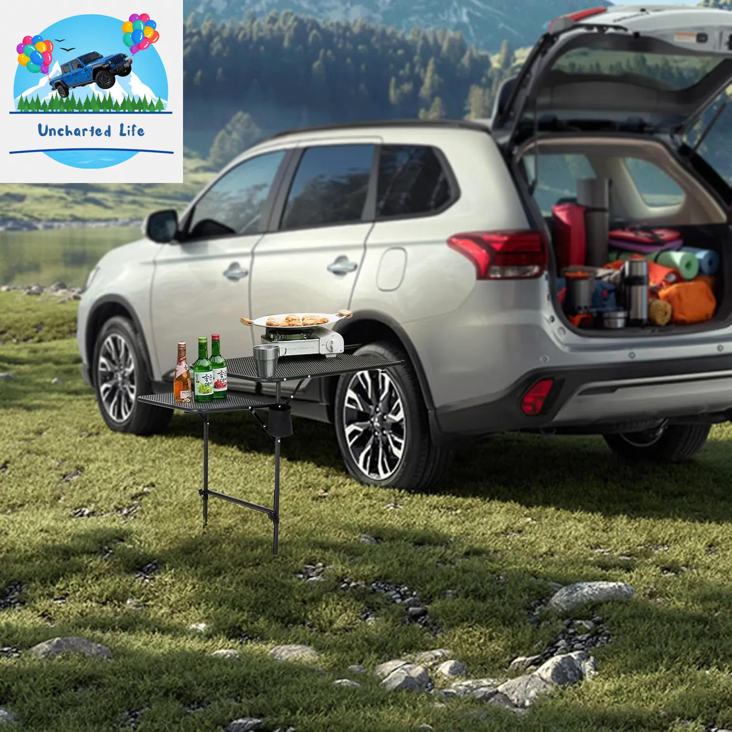 Adjustable Tailgate Camping Table – Lightweight, Durable & Portable