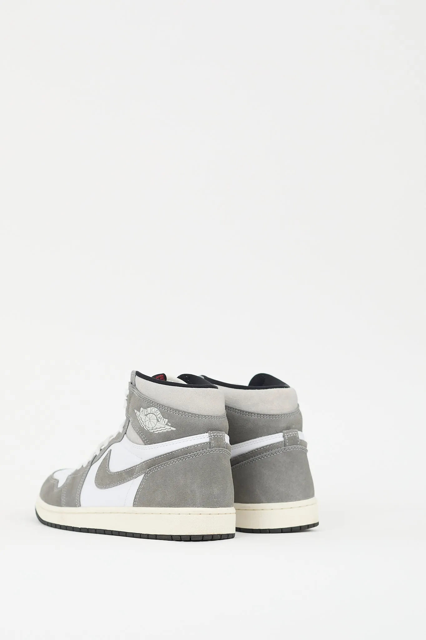 Air Jordan Grey & White Retro High 1 Sneaker