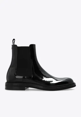Altavilla Patent Leather Ankle Boots
