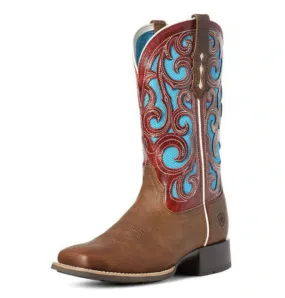 Ariat Ladies Karma VentTEK Brown Square Toe Boots 10036025