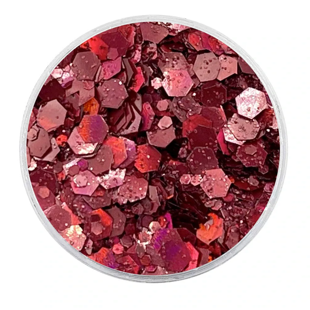 Biodegradable Holographic Red Glitter - Festival Glitter Mix (BioDemon)