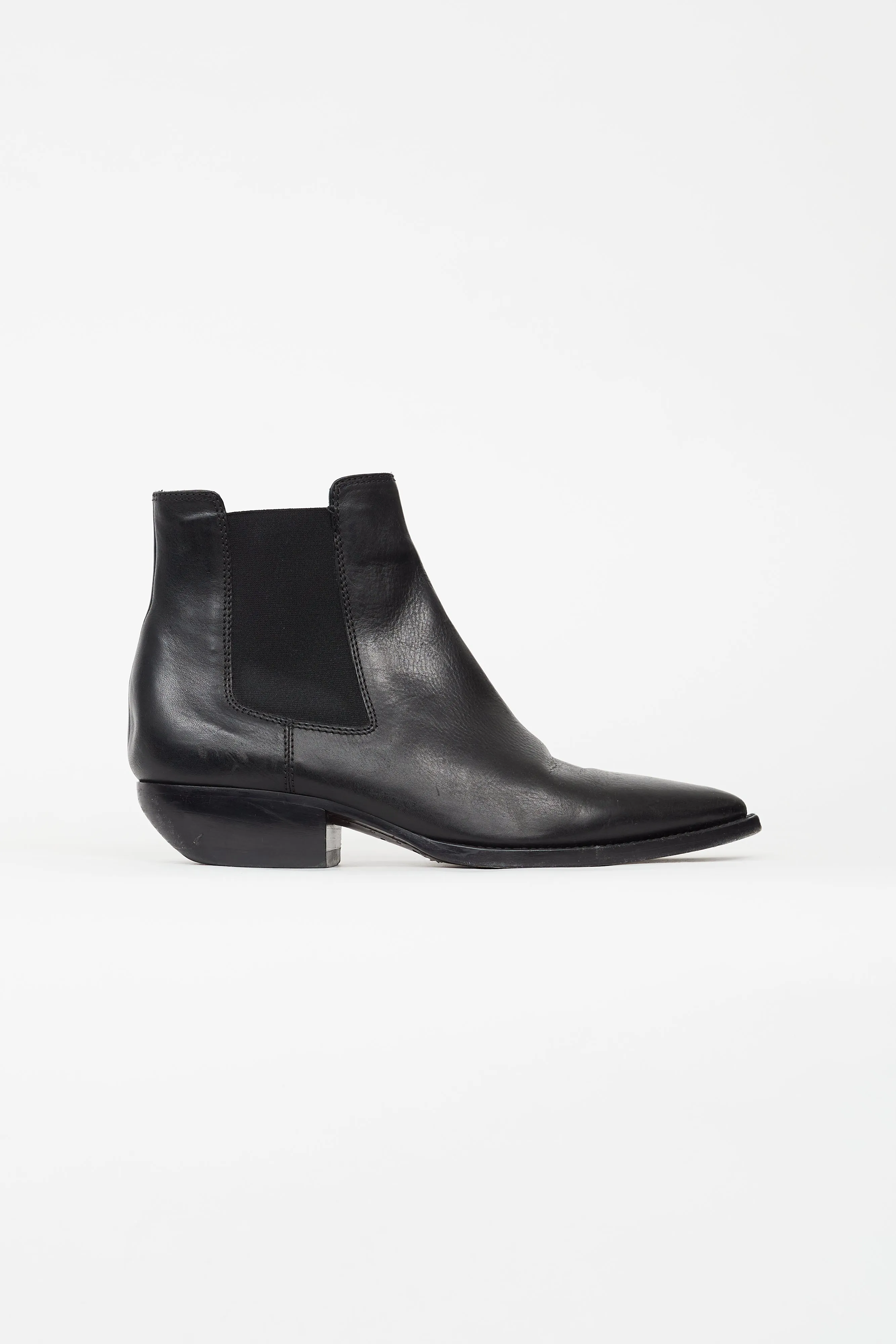 Black Leather Theo Chelsea Boot