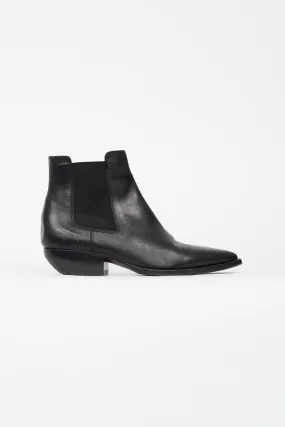 Black Leather Theo Chelsea Boot
