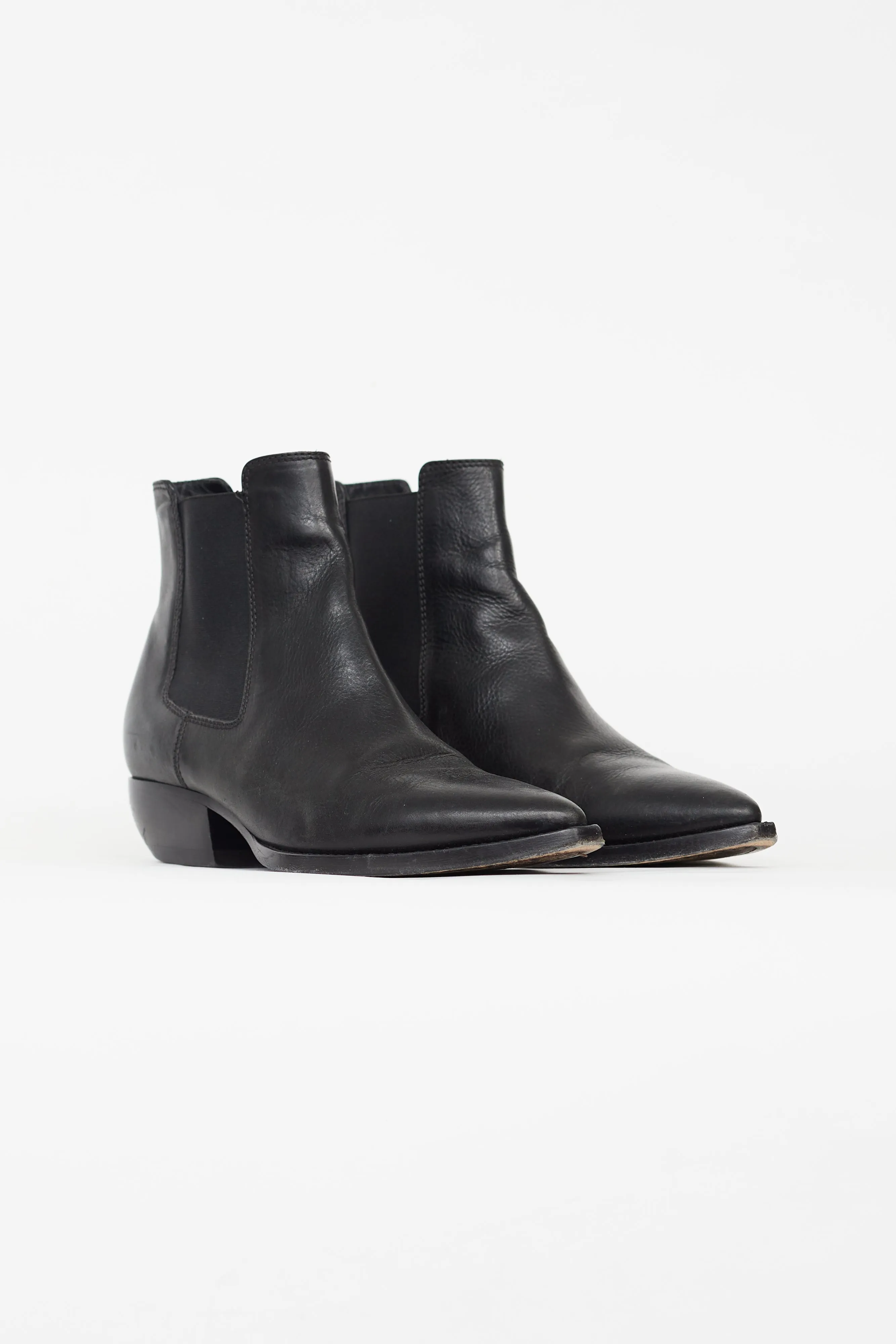 Black Leather Theo Chelsea Boot