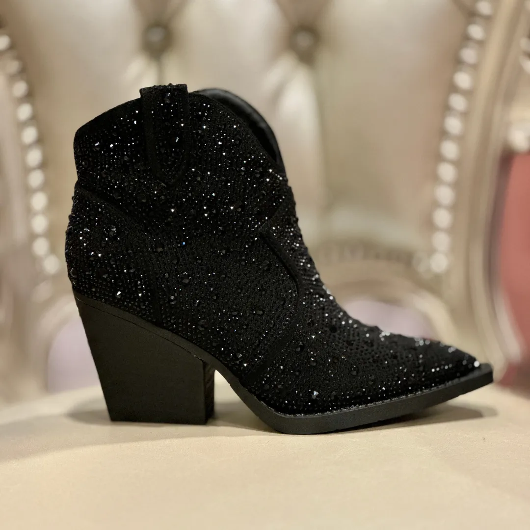 Black Western Bling Boot