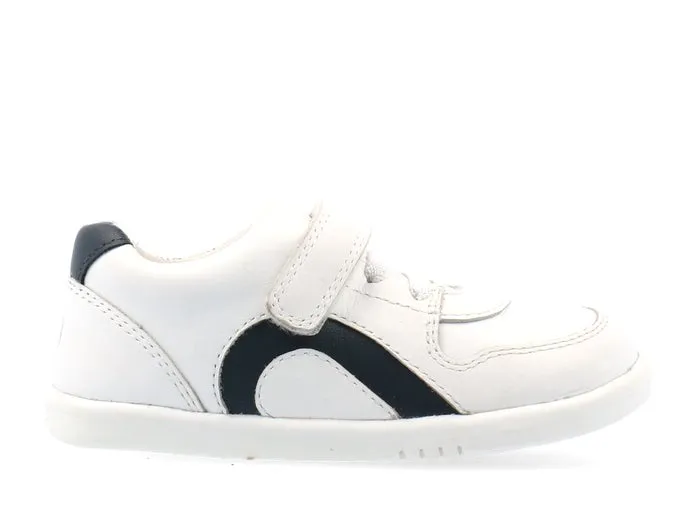 Bobux I Walk Comet White  Navy Trainers