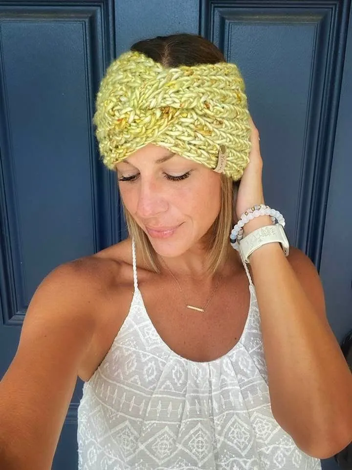 Braided Hearts Headband Knit Pattern