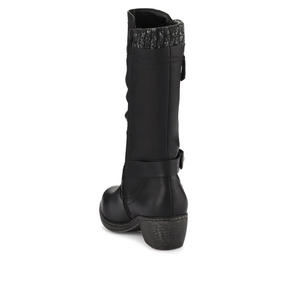 Buckle-Detailed Slouch Long Boots - WOIL40021 / 326 323