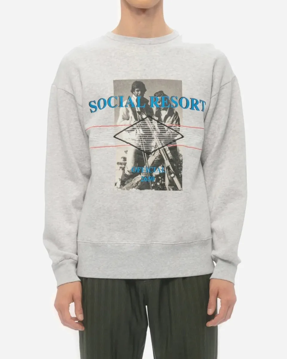 Bulky Crew - Grey Melange