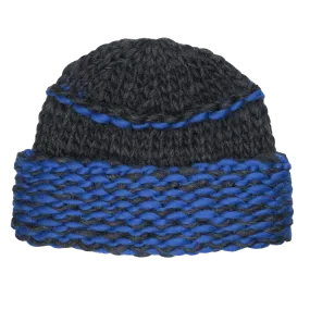 Bulky Hat - Charcoal/Blue