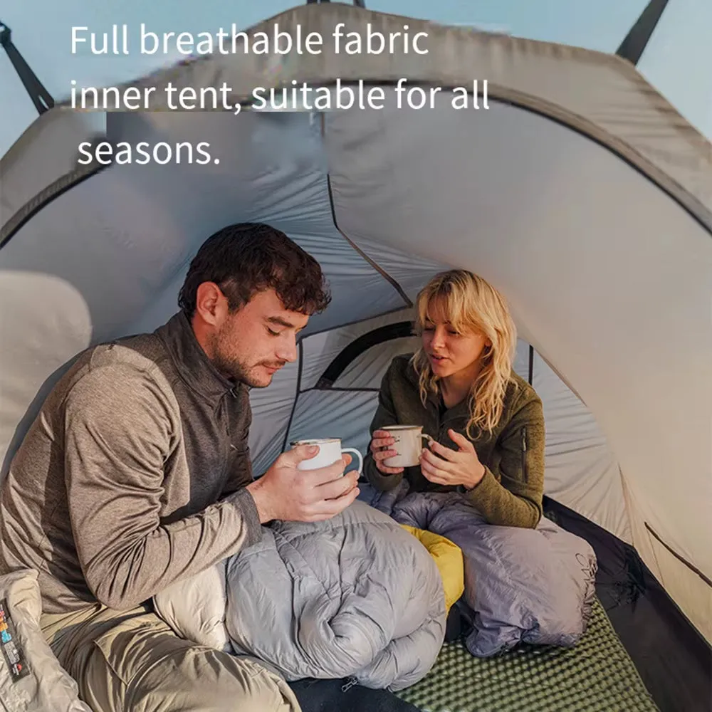 Camping Outdoor Tunnel Tent Living Travel Tent Windproof Rainproof Portable Lightweight Hiking Tent for 2-3 Person