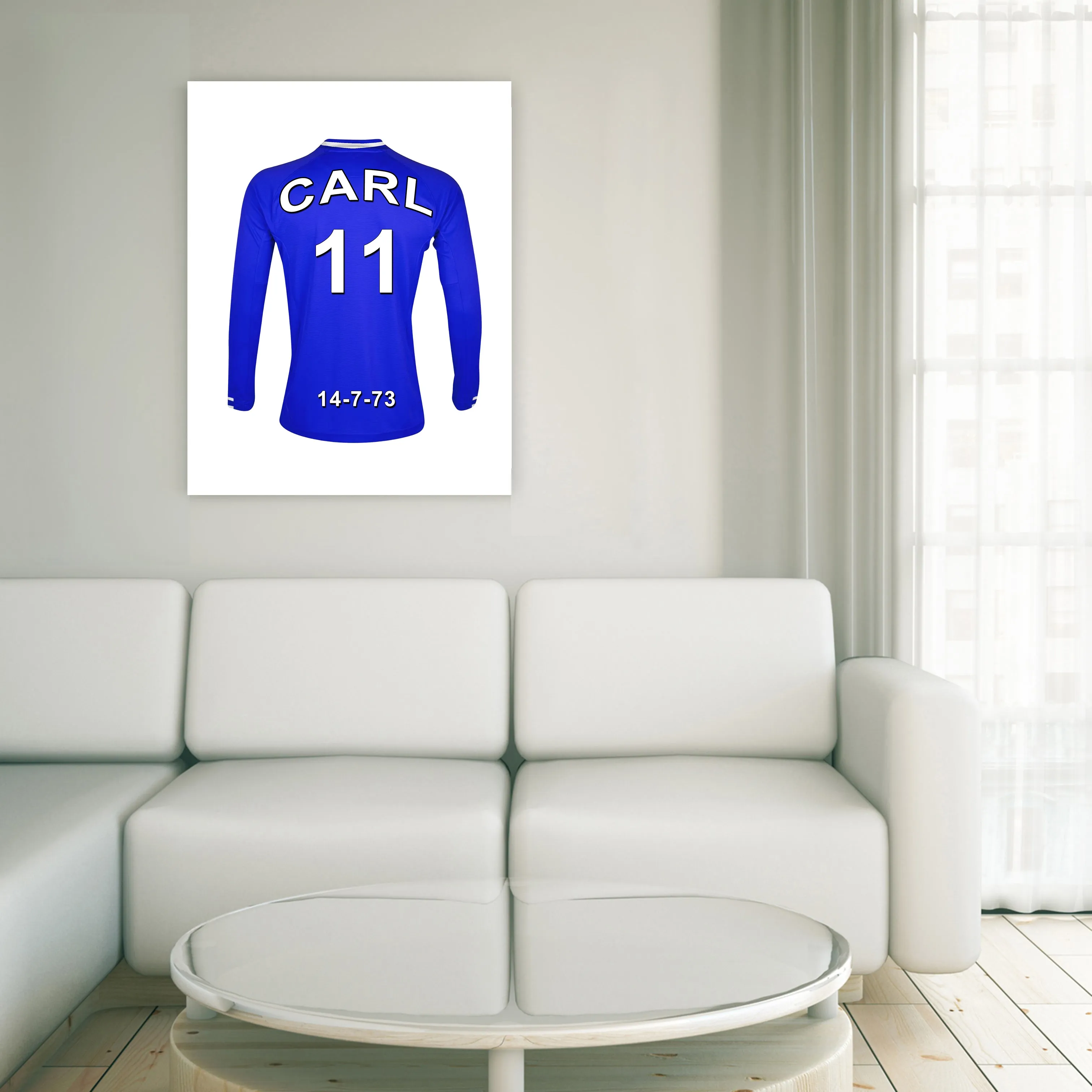 Chelsea Personalised Football Shirt Canvas