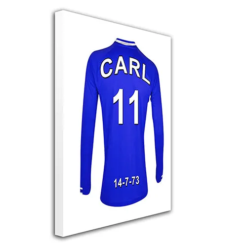 Chelsea Personalised Football Shirt Canvas
