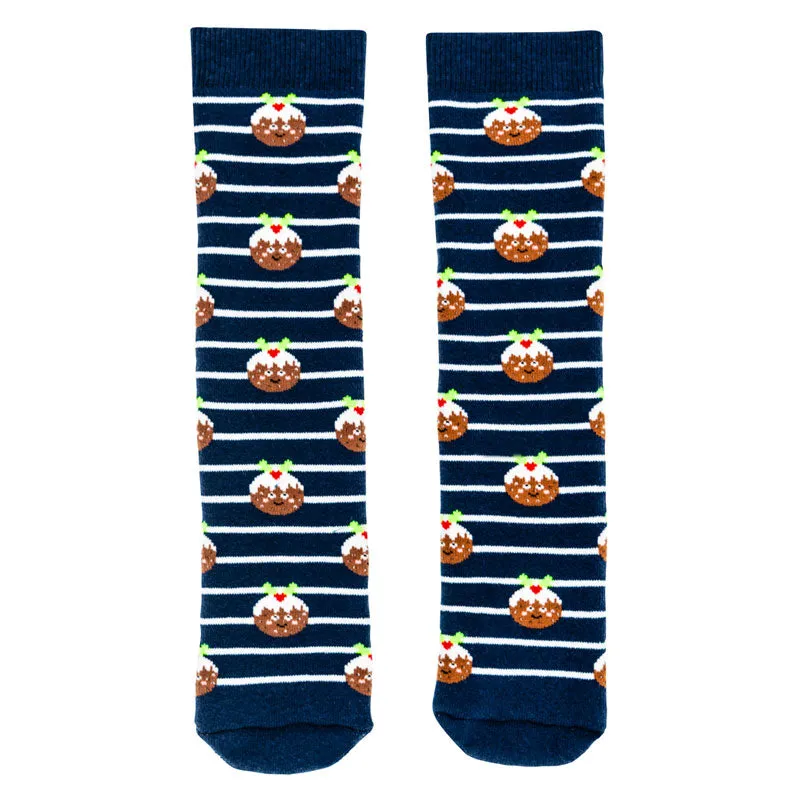 Christmas Pudding Mini Welly Socks