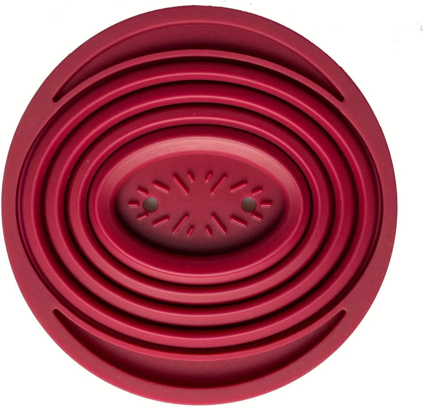 Collapsible Silicone Pour Over Coffee Dripper for Camping - Reusable Coffee Filter Holder in Red