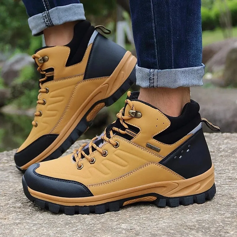 Cuzcare Men Waterproof Orthopedic Shoes Anti-shock Winter Boots