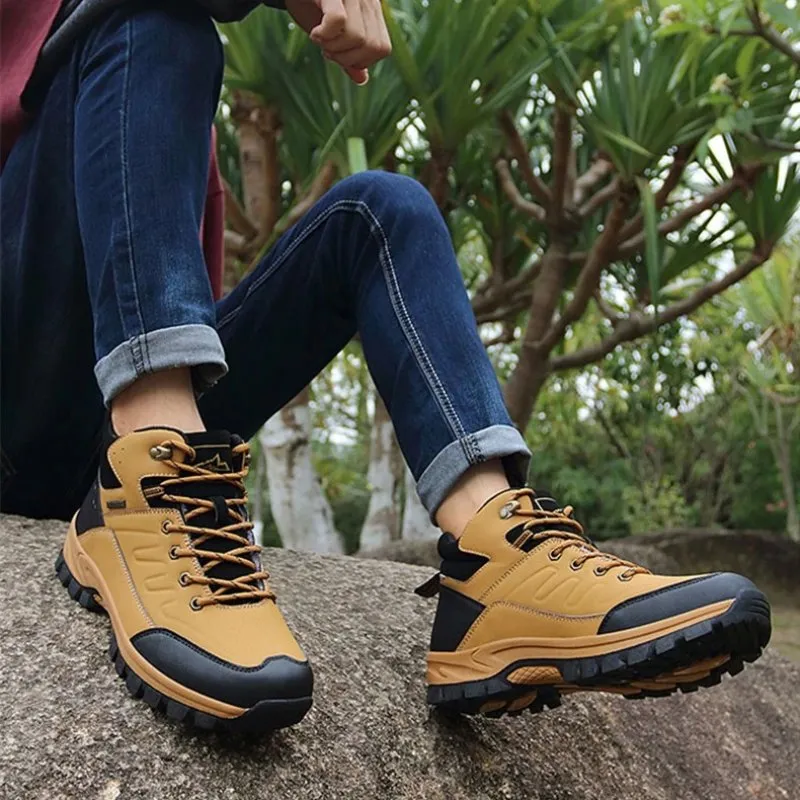 Cuzcare Men Waterproof Orthopedic Shoes Anti-shock Winter Boots