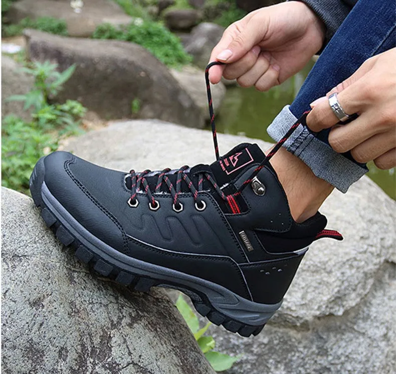 Cuzcare Men Waterproof Orthopedic Shoes Anti-shock Winter Boots
