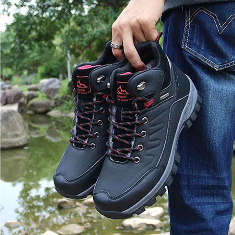 Cuzcare Men Waterproof Orthopedic Shoes Anti-shock Winter Boots