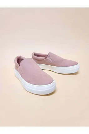 Dark Mauve Slip On Casual Sneakers