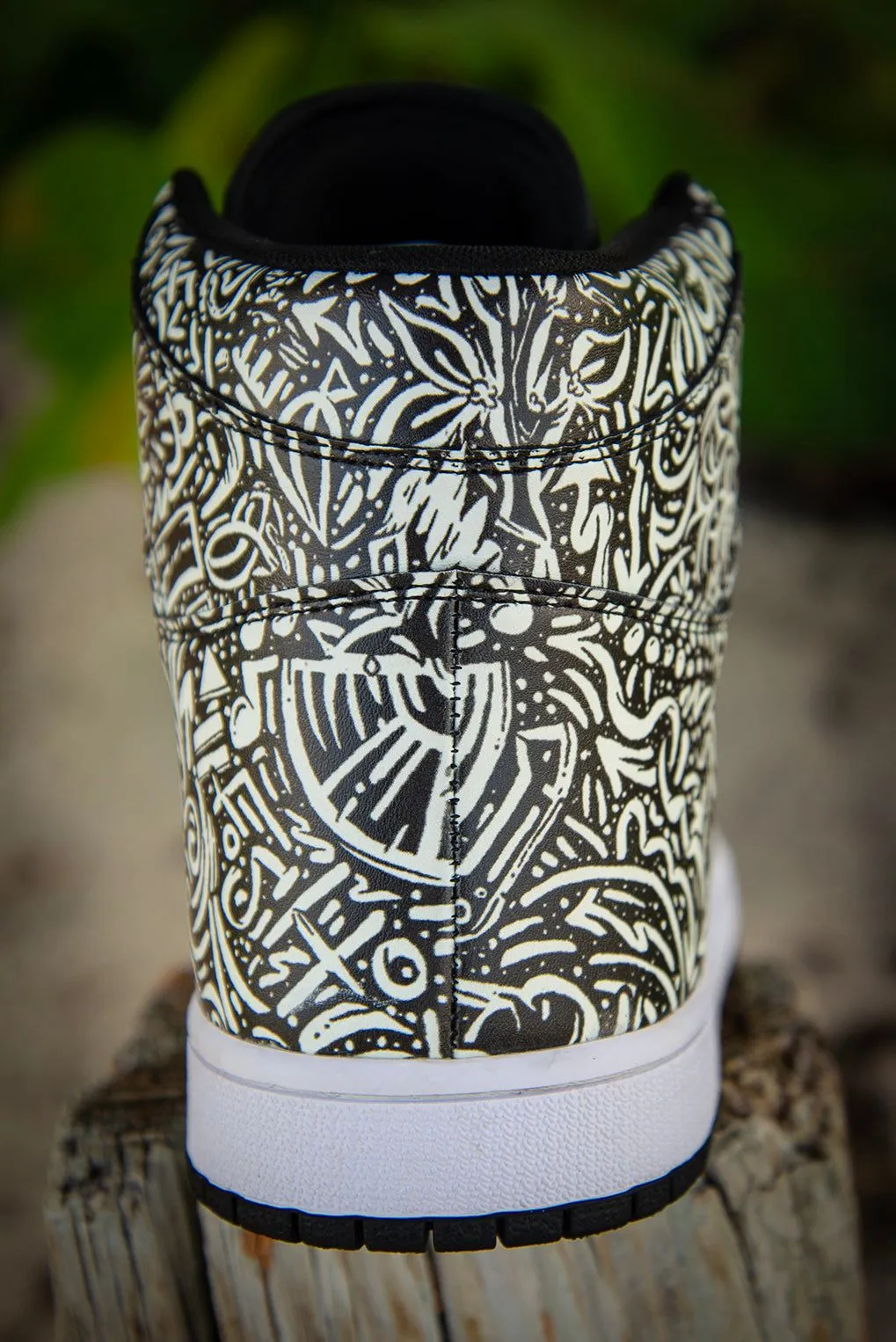 Devious Doodle Pattern Old School Ladies High Top Sneakers