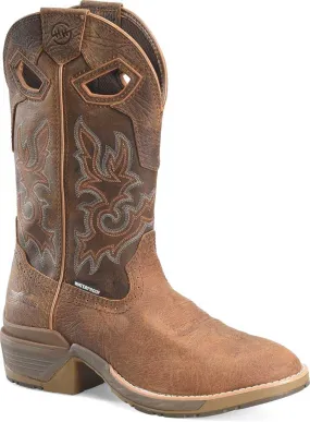 Double-H Boots Men's 12"" Waterproof Dark Brown