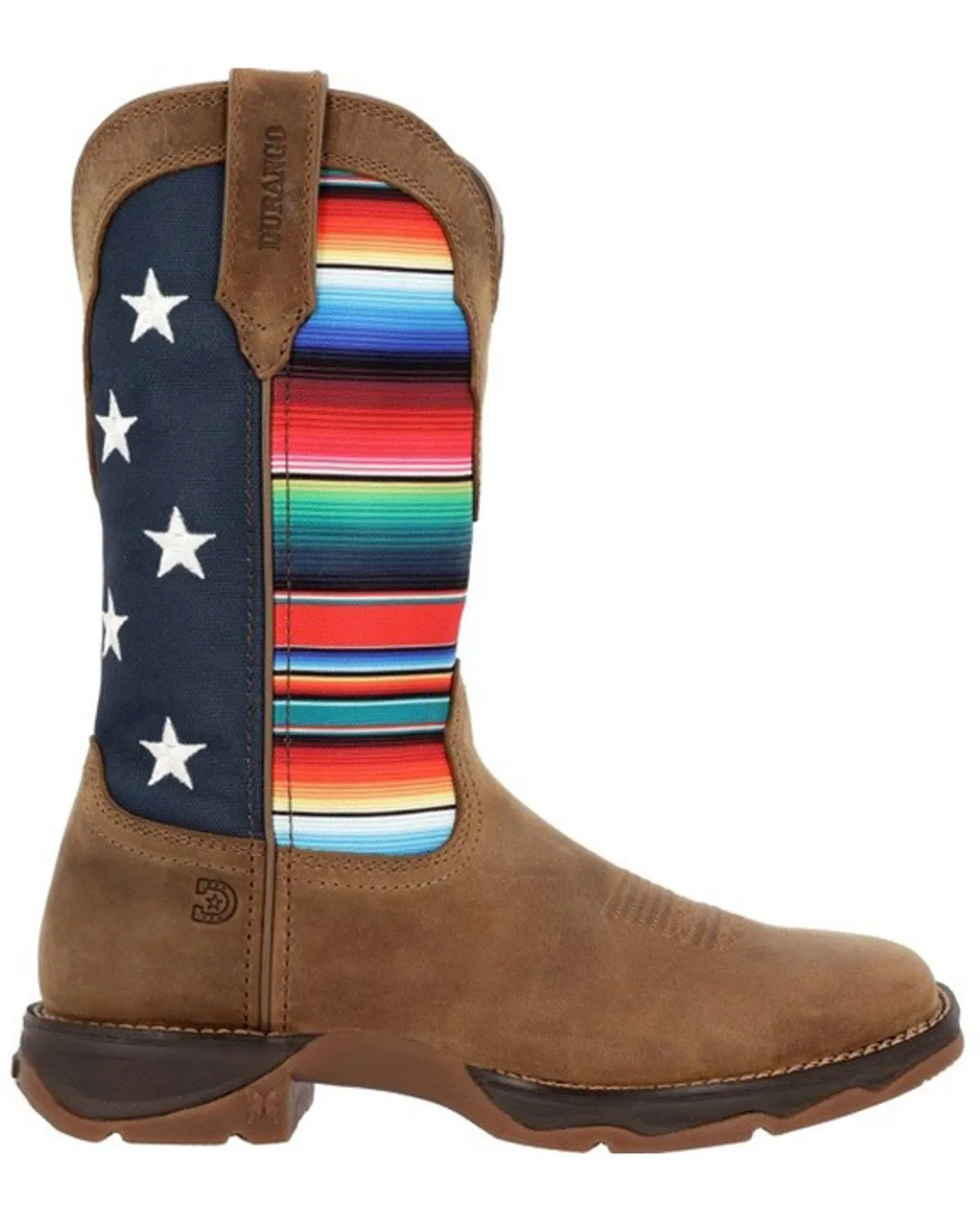 Durango Women's Multi Color American Flag Square Toe Boots DRD0435
