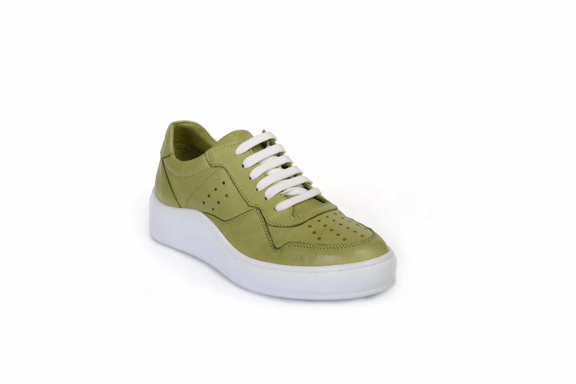 FOOT FEDERATION LACE-UP WOMEN'S SNEAKER LIME GREEN
