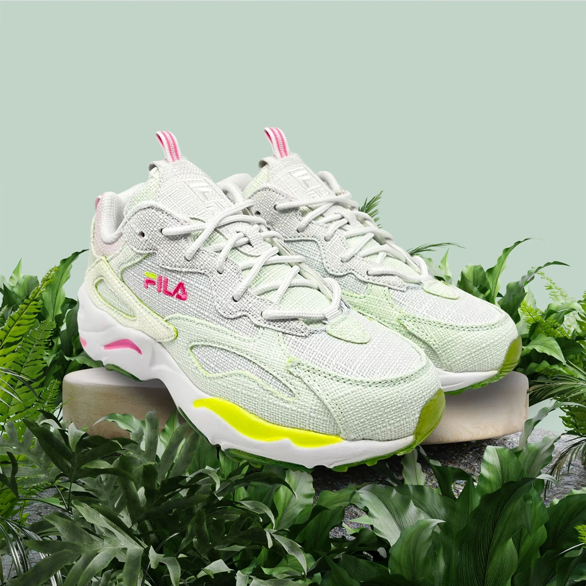Giày Thời Trang Nữ Fila Ray Tracer Linen - Trắng