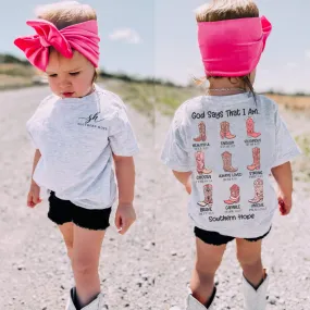 God Says That I Am (Boots) Girl’s Short Sleeve Shirt