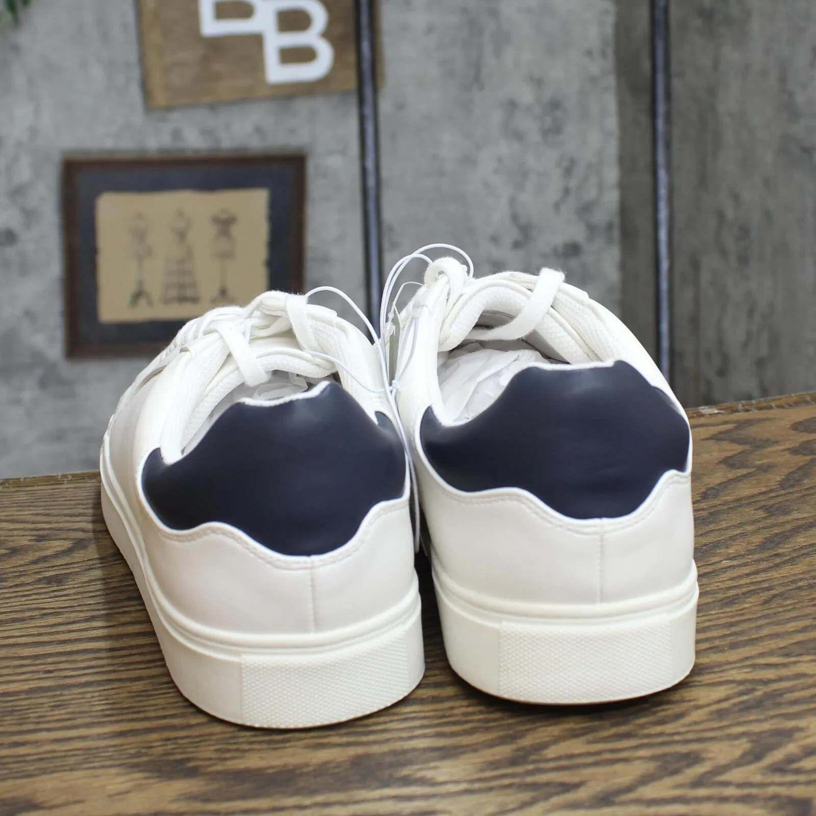 Goodfellow & Co Mens Low Top Flat Lace Up Kyler Sneakers 89462917 Navy Blue 12