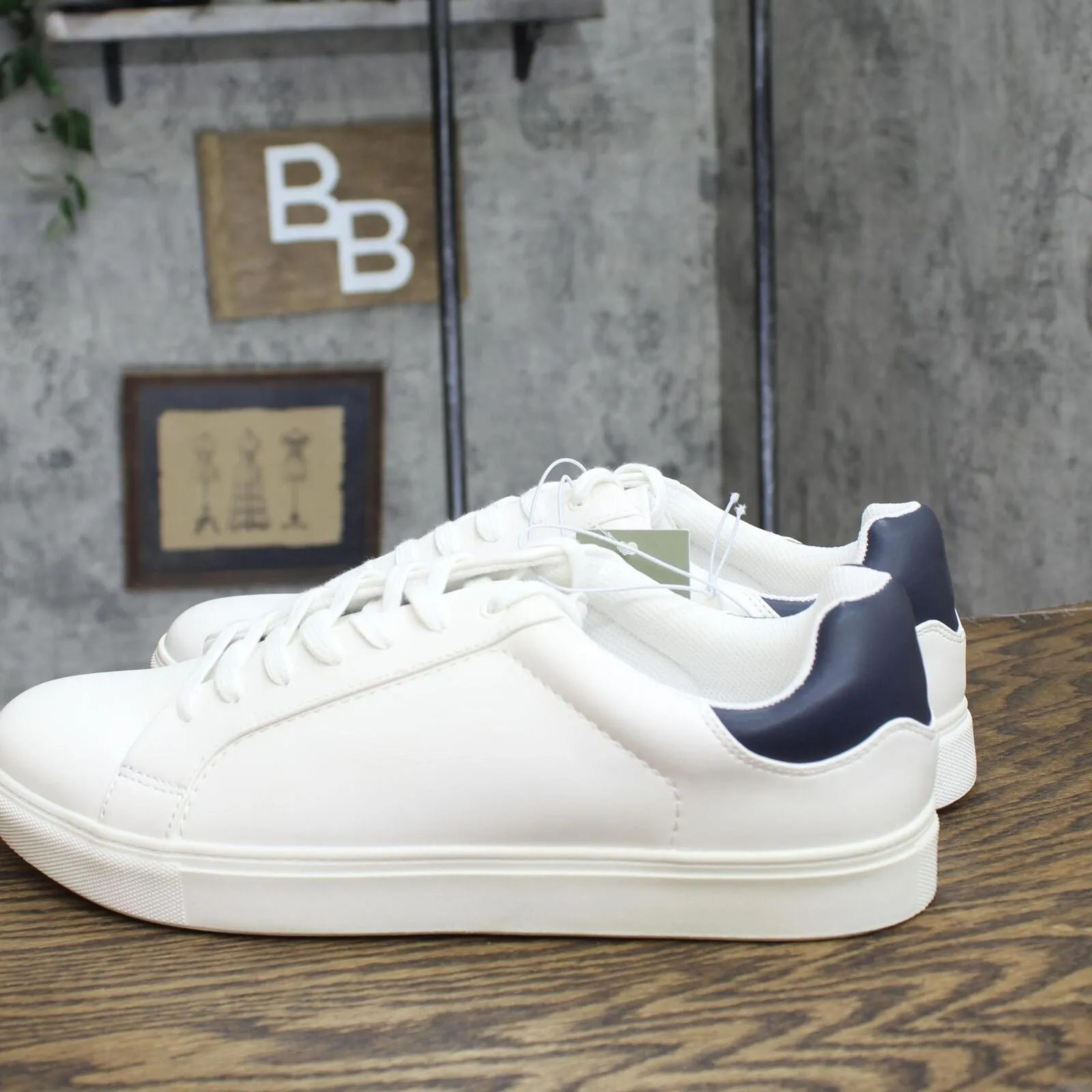 Goodfellow & Co Mens Low Top Flat Lace Up Kyler Sneakers 89462917 Navy Blue 12