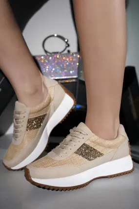 JACINTHIA-Platform Low Top Lace Up Sneakers