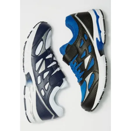 Kingsize Men's Big & Tall Kingsize No-Tie Sneakers, Navy White, Big - 12 W