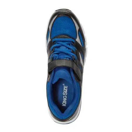 Kingsize Men's Big & Tall Kingsize No-Tie Sneakers, Navy White, Big - 12 W
