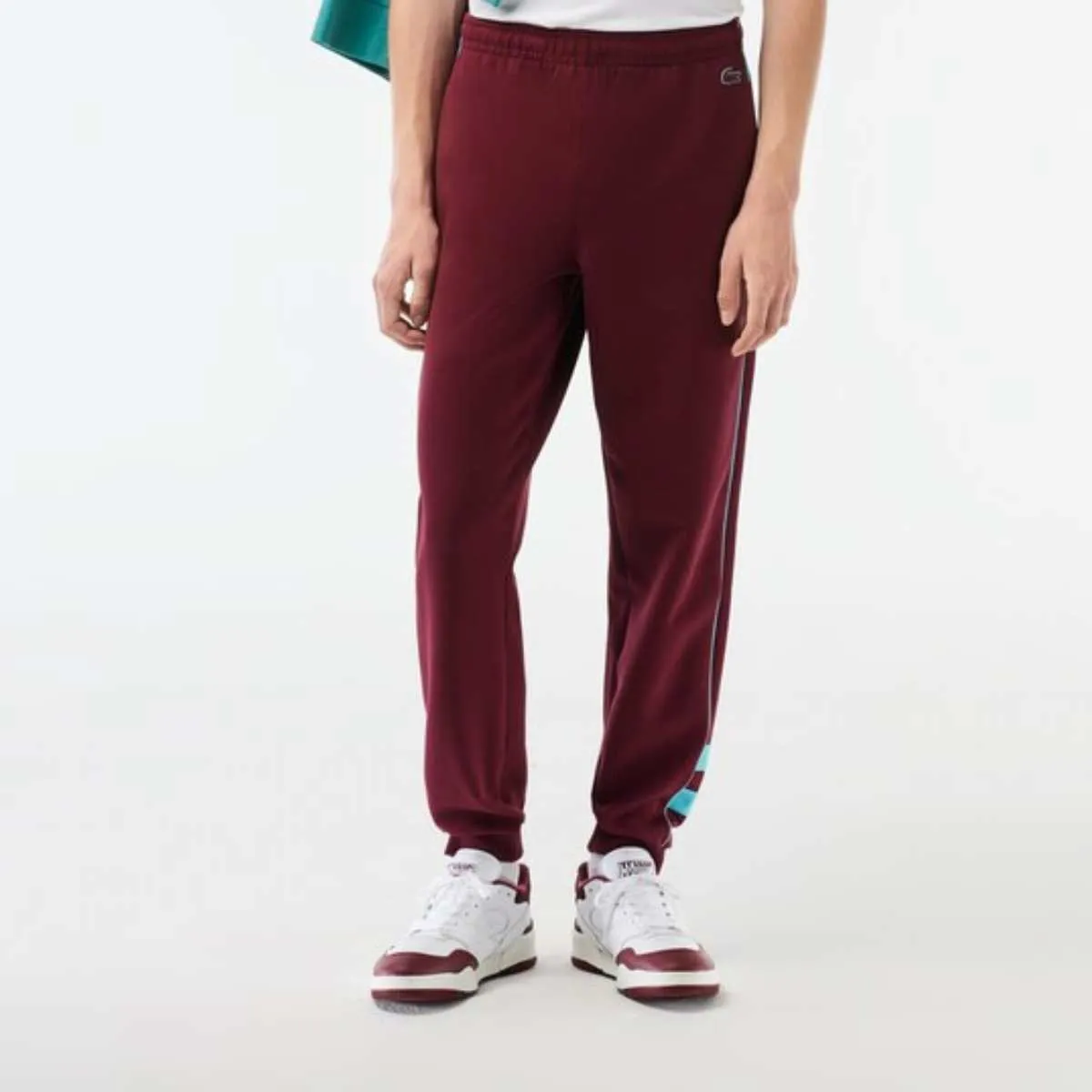 Lacoste Lineshot Leather White/Burgunder M