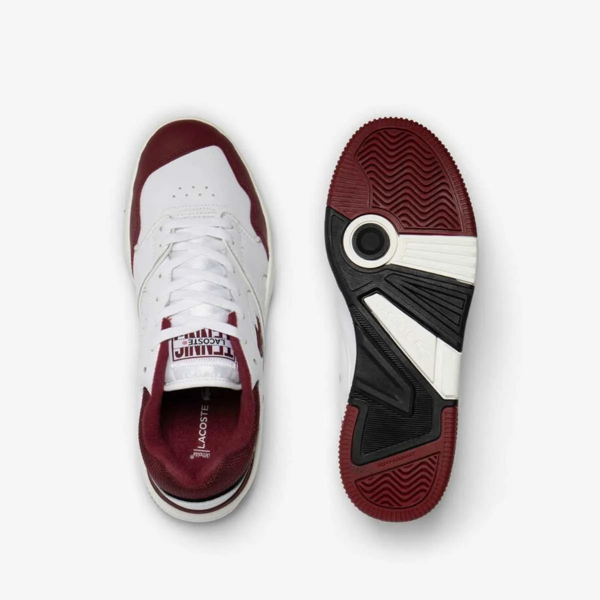 Lacoste Lineshot Leather White/Burgunder M