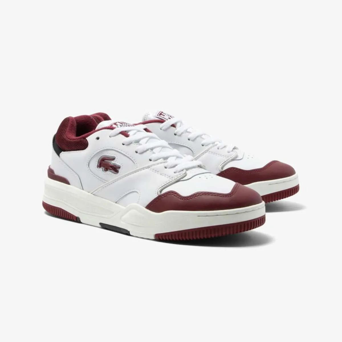 Lacoste Lineshot Leather White/Burgunder M