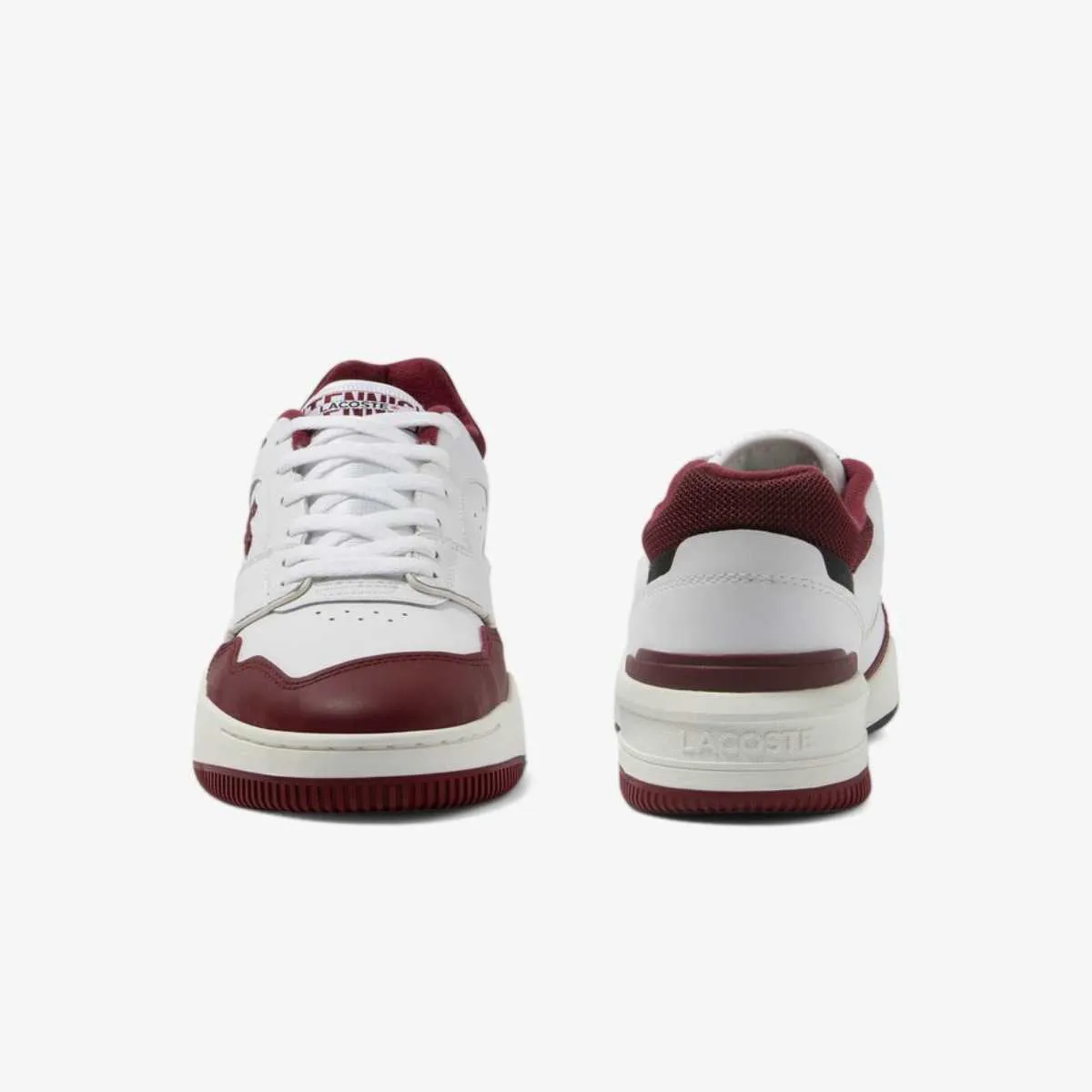 Lacoste Lineshot Leather White/Burgunder M