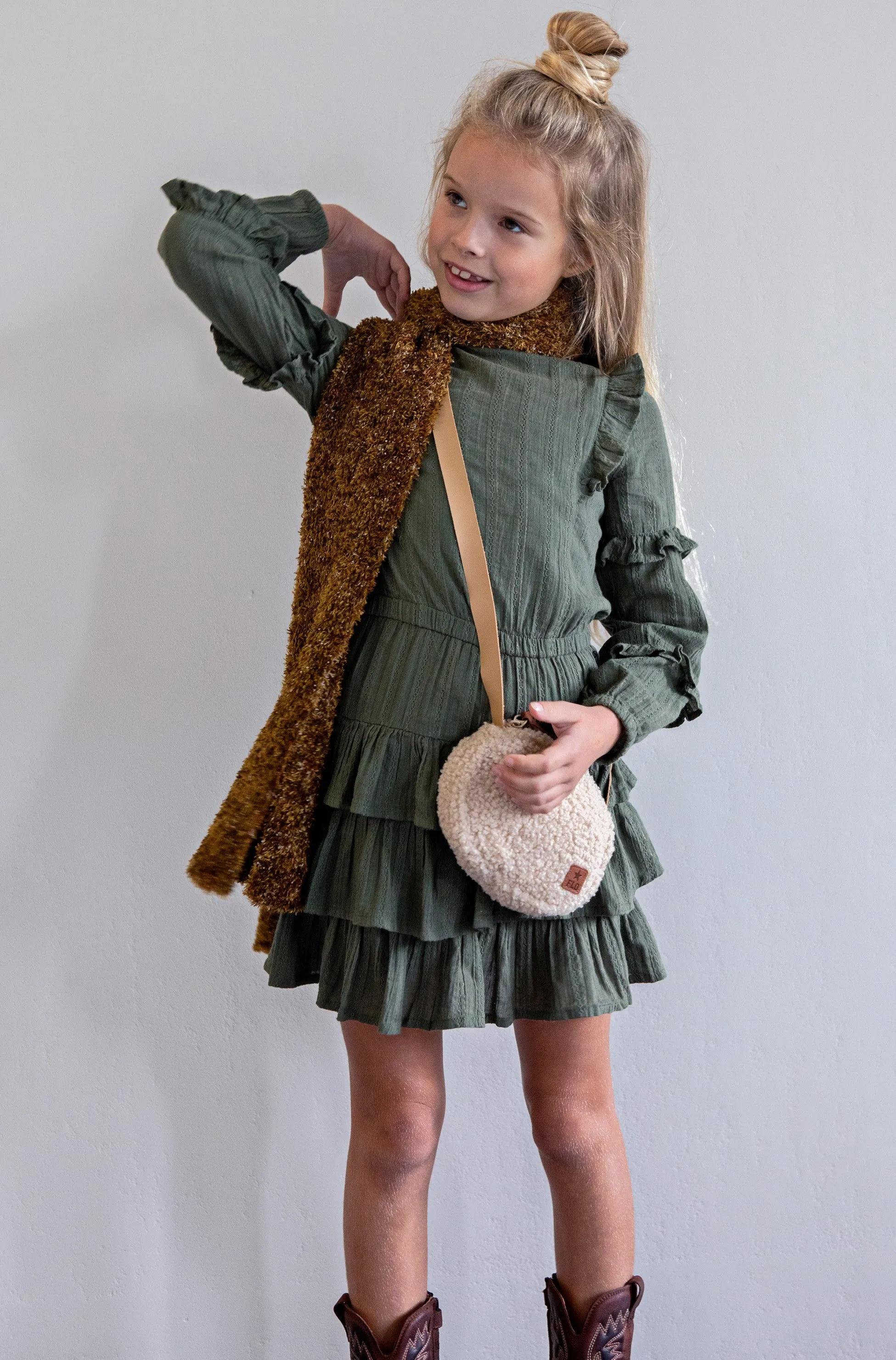 Like Flo Flo girls fancy woven ruffle dress