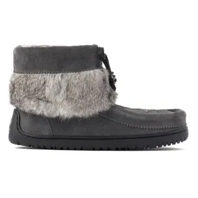 Manitobah Mukluks Keewatin Suede Half Mukluks- Charcoal