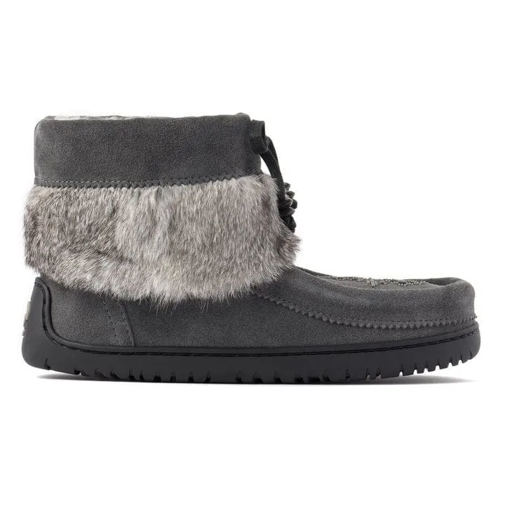 Manitobah Mukluks Keewatin Suede Half Mukluks- Charcoal