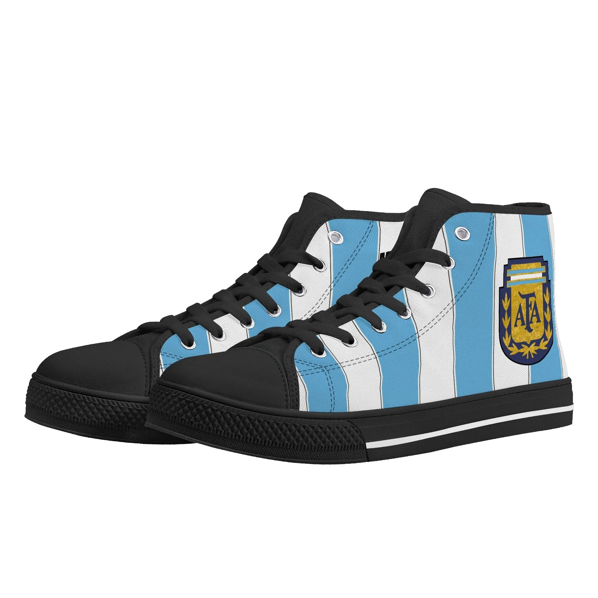 Maradona Argentina - Tribute Shoes | High Top Canvas Sneakers