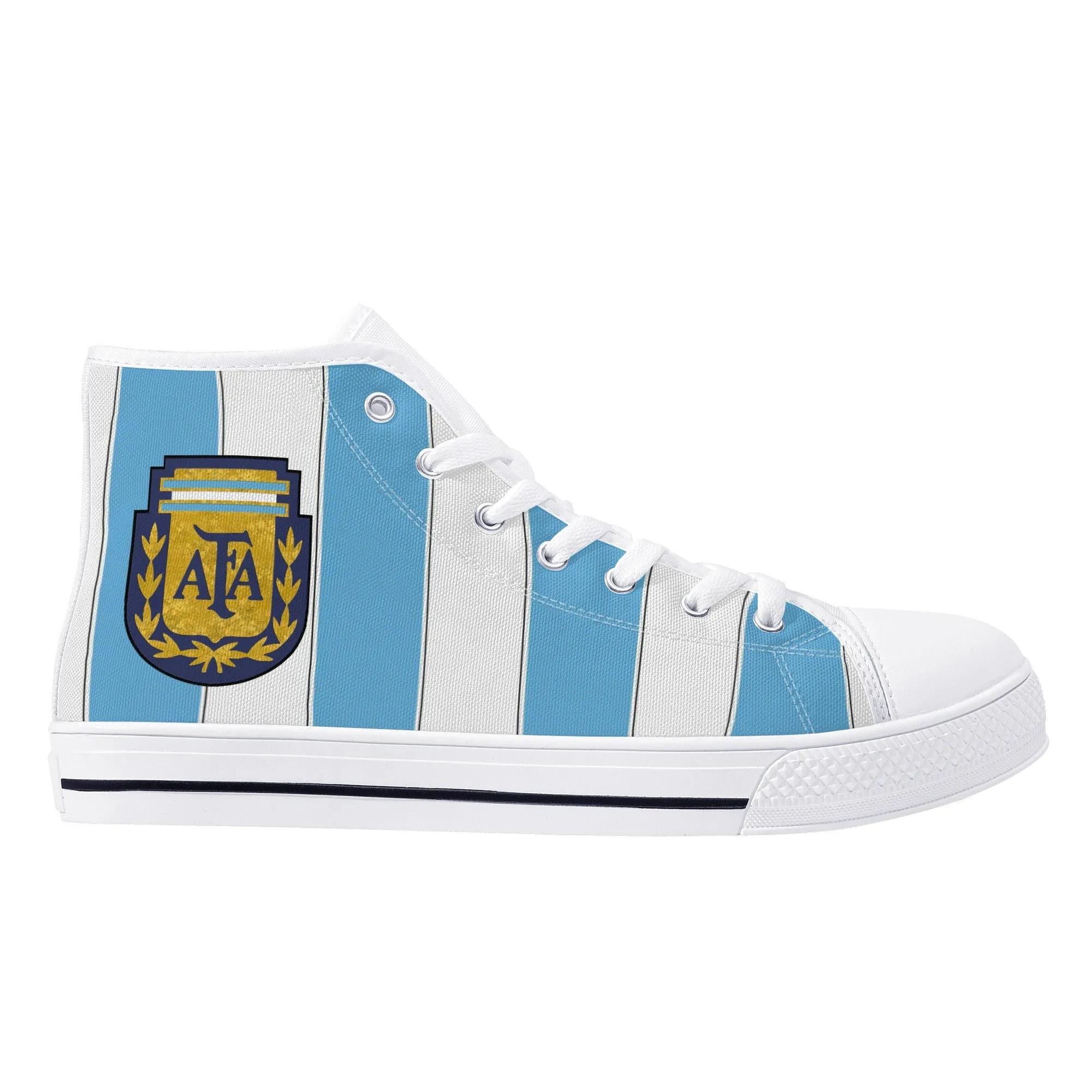 Maradona Argentina - Tribute Shoes | High Top Canvas Sneakers