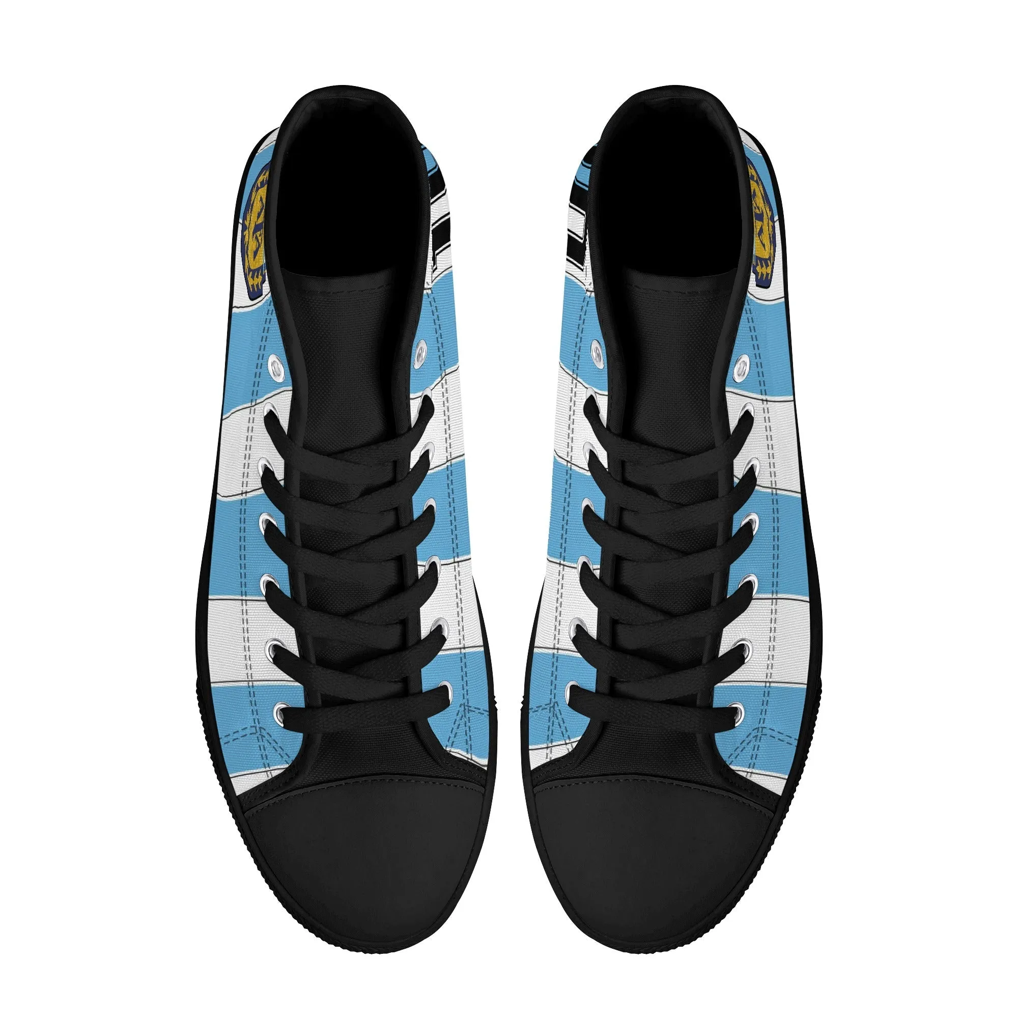 Maradona Argentina - Tribute Shoes | High Top Canvas Sneakers