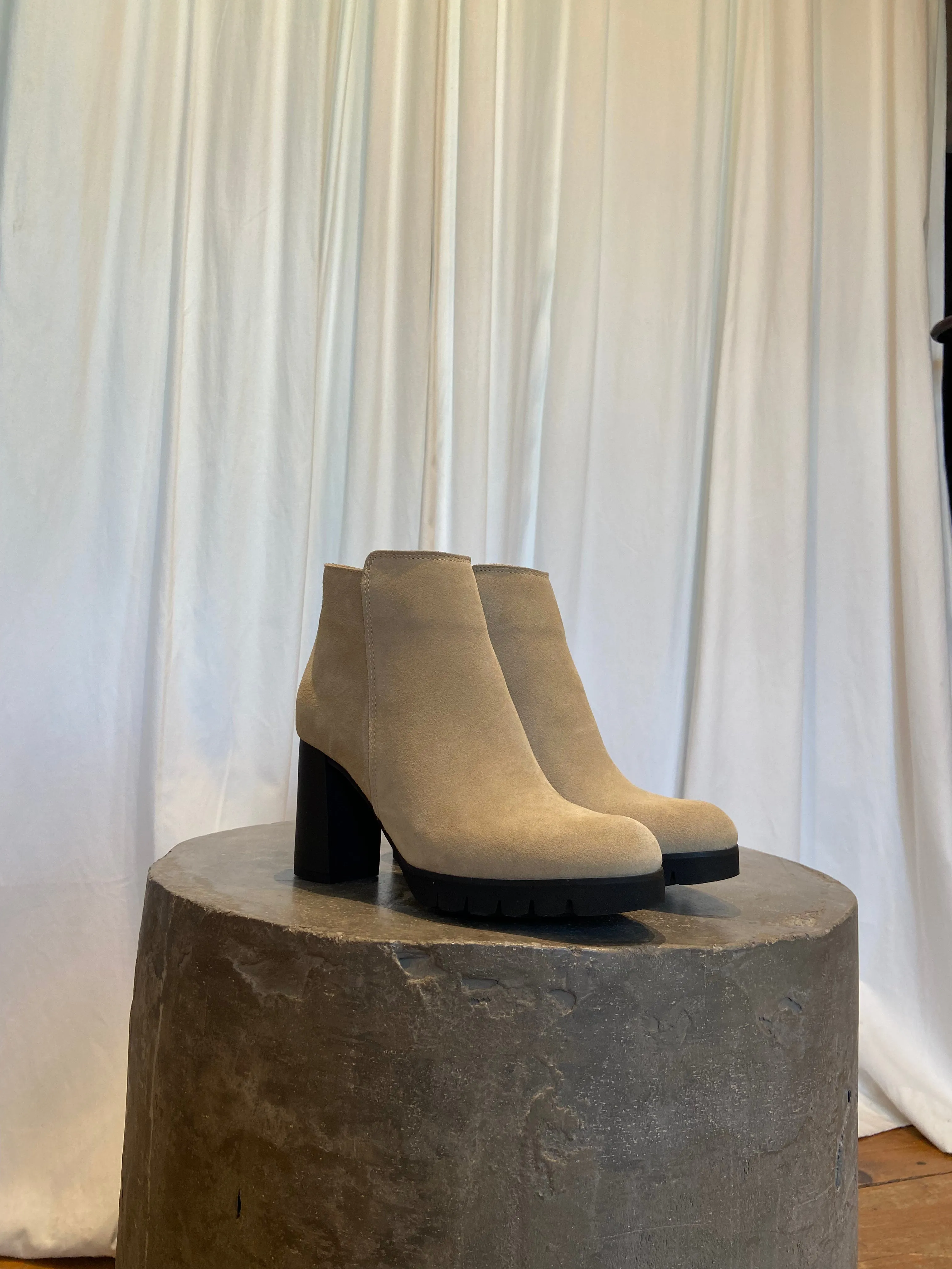 Maya Bootie | Sand Suede