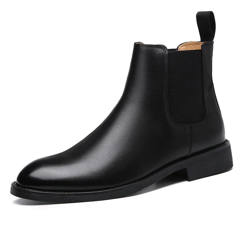 Men's faux suede slip on chelsea boots