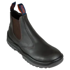 MONGREL 240030 OIL KIP ELASTIC SIDED SAFETY BOOT - BROWN