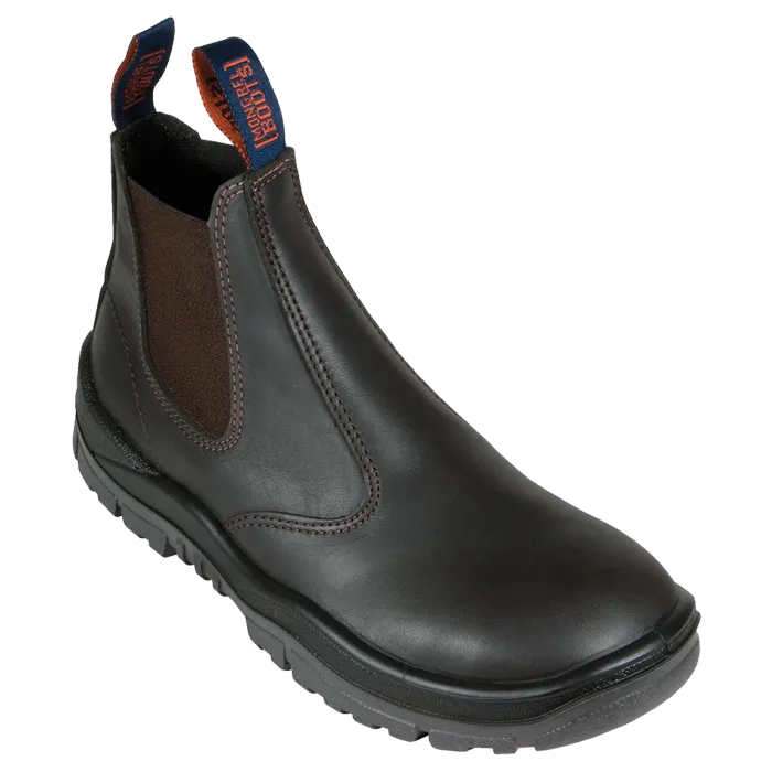 MONGREL 240030 OIL KIP ELASTIC SIDED SAFETY BOOT - BROWN